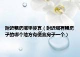 附近租房哪里便宜（附近哪有租房子的哪個(gè)地方有便宜房子一個(gè)）