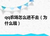 qq農(nóng)場(chǎng)怎么進(jìn)不去（為什么哦）