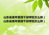 山東省青年管理干部學院怎么樣（山東省青年管理干部學院怎么樣）