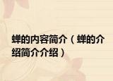 蟬的內(nèi)容簡介（蟬的介紹簡介介紹）