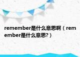 remember是什么意思?。╮emember是什么意思?）