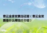 曹云金拿發(fā)票當證據(jù)（曹云金發(fā)票是什么梗簡介介紹）