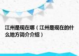 江州是現(xiàn)在哪（江州是現(xiàn)在的什么地方簡(jiǎn)介介紹）
