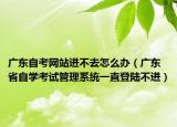 廣東自考網(wǎng)站進(jìn)不去怎么辦（廣東省自學(xué)考試管理系統(tǒng)一直登陸不進(jìn)）