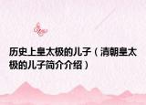 歷史上皇太極的兒子（清朝皇太極的兒子簡(jiǎn)介介紹）