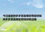 今日更新拼多多里面哪里有招財貓拼多多里面哪里有招財貓店鋪