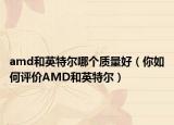 amd和英特爾哪個質(zhì)量好（你如何評價AMD和英特爾）