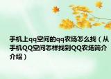 手機上qq空間的qq農(nóng)場怎么找（從手機QQ空間怎樣找到QQ農(nóng)場簡介介紹）
