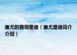 蚩尤的首領(lǐng)是誰（蚩尤是誰簡介介紹）