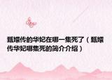 甄嬛傳的華妃在哪一集死了（甄嬛傳華妃哪集死的簡介介紹）