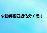 求助英語四級估分（急）