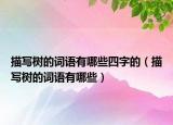 描寫樹的詞語有哪些四字的（描寫樹的詞語有哪些）
