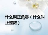 什么叫正負(fù)零（什么叫正整數(shù)）