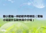 跟小蜜柚一樣的軟件有哪些（蜜柚小站是什么軟件簡介介紹）