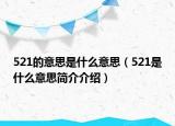 521的意思是什么意思（521是什么意思簡介介紹）