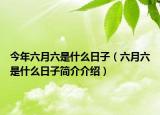 今年六月六是什么日子（六月六是什么日子簡(jiǎn)介介紹）