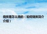 燒炭是怎么燒的（如何燒炭簡(jiǎn)介介紹）