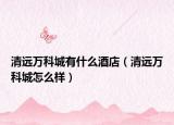 清遠萬科城有什么酒店（清遠萬科城怎么樣）