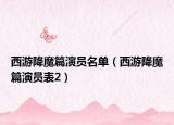 西游降魔篇演員名單（西游降魔篇演員表2）
