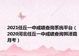 2021任丘一中成績查詢系統(tǒng)平臺(tái)（2020河北任丘一中成績查詢郭澤茹月考）