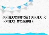 天大地大歌詞林憶蓮（天大地大 《天大地大》林憶蓮演唱）