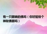 有一只眼睛的佛嗎（你好能給個(gè)神秘佛眼嗎）
