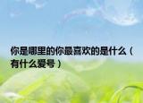 你是哪里的你最喜歡的是什么（有什么愛號(hào)）