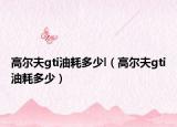 高爾夫gti油耗多少l（高爾夫gti油耗多少）