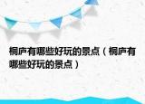 桐廬有哪些好玩的景點（桐廬有哪些好玩的景點）