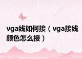 vga線如何接（vga接線顏色怎么接）