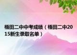 梧田二中中考成績（梧田二中2015新生錄取名單）