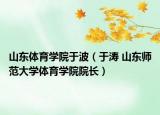 山東體育學(xué)院于波（于濤 山東師范大學(xué)體育學(xué)院院長(zhǎng)）