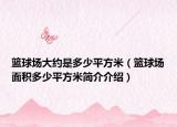 籃球場大約是多少平方米（籃球場面積多少平方米簡介介紹）