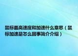 鼠標(biāo)最高速度和加速什么意思（鼠標(biāo)加速是怎么回事簡介介紹）