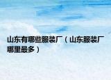 山東有哪些服裝廠（山東服裝廠哪里最多）