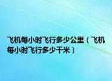 飛機(jī)每小時(shí)飛行多少公里（飛機(jī)每小時(shí)飛行多少千米）