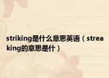 striking是什么意思英語(yǔ)（streaking的意思是什）