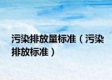 污染排放量標(biāo)準(zhǔn)（污染排放標(biāo)準(zhǔn)）