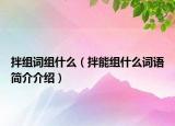 拌組詞組什么（拌能組什么詞語簡介介紹）