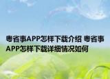 粵省事APP怎樣下載介紹 粵省事APP怎樣下載詳細(xì)情況如何