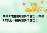 蘋果12如何關(guān)閉多個(gè)窗口（蘋果13怎么一鍵關(guān)閉多個(gè)窗口）