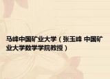 馬峰中國(guó)礦業(yè)大學(xué)（張玉峰 中國(guó)礦業(yè)大學(xué)數(shù)學(xué)學(xué)院教授）