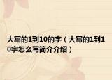 大寫的1到10的字（大寫的1到10字怎么寫簡介介紹）