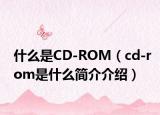 什么是CD-ROM（cd-rom是什么簡介介紹）