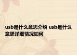 usb是什么意思介紹 usb是什么意思詳細情況如何