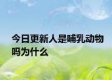 今日更新人是哺乳動(dòng)物嗎為什么