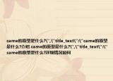 came的原型是什么?