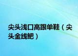 尖頭淺口高跟單鞋（尖頭金線鲃）