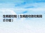 生蠔能壯陽（生蠔的功效壯陽簡介介紹）