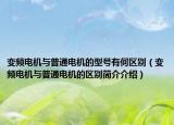 變頻電機與普通電機的型號有何區(qū)別（變頻電機與普通電機的區(qū)別簡介介紹）